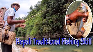 Traditional Fishing Technique  नेपाली परम्परागत माछा मार्ने तरिका  Fishing in Nepal [upl. by Ttocserp]