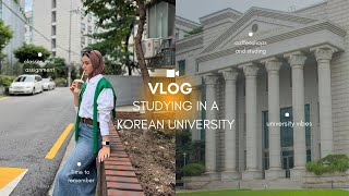 🎓🇰🇷First week of uni vlog ☁️ Hankuk University of foreign studies🏫 [upl. by Derdle]