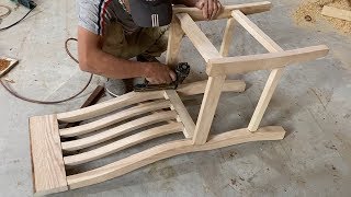 How To Build A Wooden Chairs For Dining Table  Amazing Woodworking Projects Furniture [upl. by Elyrrad]