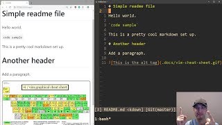 Writing and Previewing Markdown in Real Time with Vim 8 [upl. by Yelsew]