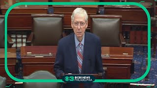 Senate Minority Leader Mitch McConnell references last weeks moment where he seemed to freeze [upl. by Oibesue]