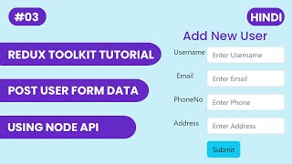 Post User Form Data an API in Redux Toolkit [upl. by Pierrette]