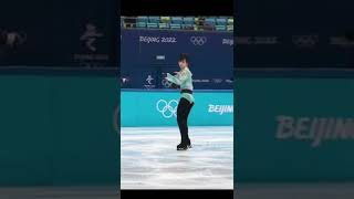 Yuzuru Hanyu Quad Axel Olympics 2 Angles Slow Motion shorts [upl. by Ignaz]