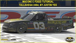 iRacing Maconi CFixed Trucks Talladega Guide to Qualifying and Race 24S4 [upl. by Dey]