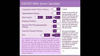 Topic Loops Anticoagulation  CHA2DS2VASc calculator [upl. by Boice673]