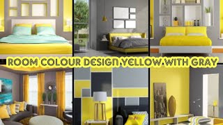 Room Colour Design Yellow With Gray [upl. by Nahgrom101]