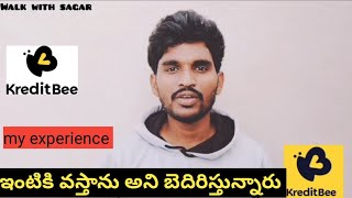 kredit bee loan app recovery agents call  kredit bee loan apps harassment in telugu [upl. by Porche]