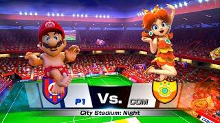 Intense Football Matchup Mario amp Rosalina vs Daisy amp Donkey Kong Mario Sports Superstars [upl. by Nyrehtac]