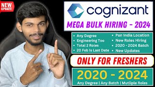 Cognizant Mega Hiring 2024  Everyone Can Apply  BSC BCA MCA amp Engineering [upl. by Tomkin841]