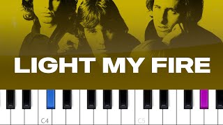 The Doors  Light My Fire piano tutorial [upl. by Nwahsem]