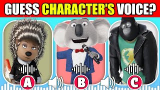 Guess the Sing 2🎶Movie Characters by Their Voice🎤  Johnny Buster Moon Rosita Ash Meena Nooshy [upl. by Eural]