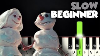 Snowman  Sia  SLOW BEGINNER PIANO TUTORIAL  SHEET MUSIC by Betacustic [upl. by Uhthna]