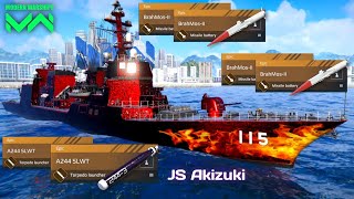 Modern Warships JS Akizuki with Full Brahmos II Very Brutal Fire Power Action Gameplay [upl. by Otho]