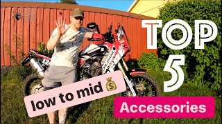 TOP 5 Must have  Accessories  Yamaha Tenere 700 [upl. by Aihseit537]