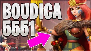 Boudica Prime 5551 Openfield F2P  Rise of Kingdoms [upl. by Aveneg908]