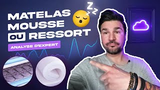 Matelas en mousse ou en ressorts  Je vous explique les différences [upl. by Eimmas]