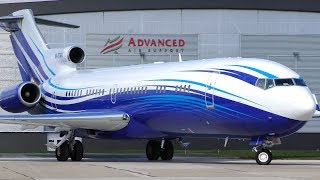 Boeing 727200VIP Stunning Livery Landing in Paris Le Bourget [upl. by Adin]