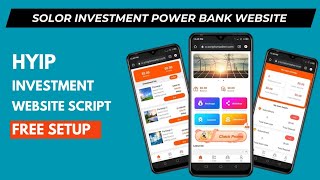 Make Power Bank Hyip Investment Website  Solar Panel Investment App Free Php Script [upl. by Atsuj]