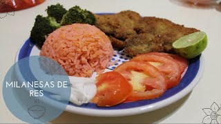 Milanesa de Res Empanizada  Cocinando al día👩‍🍳 [upl. by Odnamla]