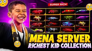 ₹2 Crore Collection 😰 Free Fire MENA Server Richest Kid ID [upl. by Copp516]