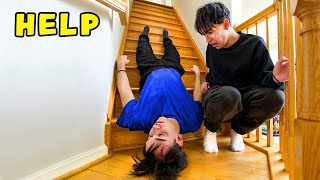 My Twin Brother FELL Down The Stairs [upl. by Owena]