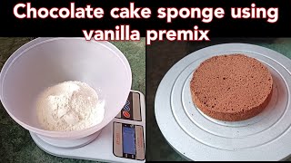 Chocolate cake using vanilla premix  Goodrich premix cake  Chocolate cake without chocolate premix [upl. by Nade]