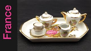 Miniature dinette and other porcelain things from Limoges France [upl. by Allekram]