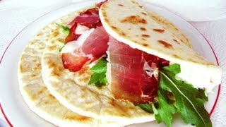 How to make Italian Flat Bread Piadina Romagnola easy video recipe [upl. by Syst757]