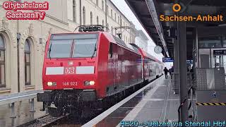 Bahnverkehr in Magdeburg Hbf von 1227 Uhr bis 1422 Uhr [upl. by Draned946]