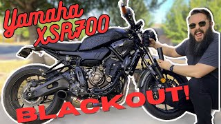 Blacking out the Yamaha XSR700 xsr700 yamaha blackout [upl. by Idalina]