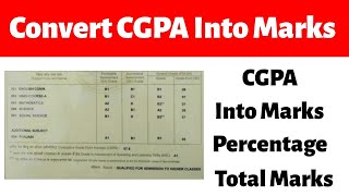 How To Cgpa Into Marks  Percentage  Total Marks [upl. by Coltun]