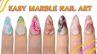 7 Ways To Do Marble Nail Art For Beginners [upl. by Kelton439]