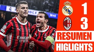 🔴 Real Madrid vs Ac Milan 13 Resumen y Goles  UEFA Champions League 202425 [upl. by Namara774]