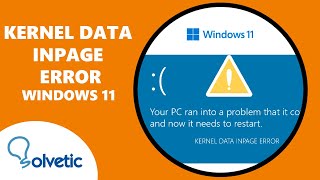 KERNEL DATA INPAGE ERROR Windows 11 SOLUCION [upl. by Ress]