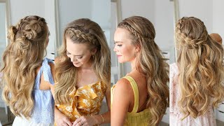 5 Half Up Dutch Braid Hairstyles  Missy Sue [upl. by Asia]