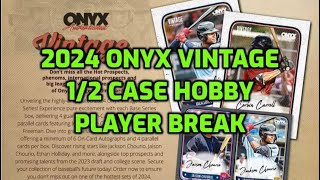 070124  eBay  9 PM CDT  2024 Onyx Vintage Baseball Hobby 3 Box Player Break [upl. by Lesoj972]