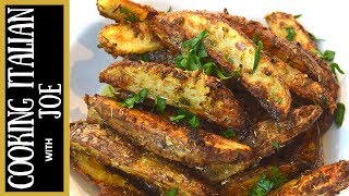 Roasted Potato Wedges  Cooking Italian with Joe [upl. by Enila]