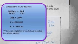 Nursing Drug Dosage  Objective 7  IV infusion and conversion [upl. by Nylirrehs]