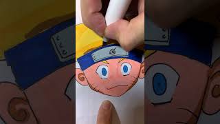 I draw Naruto Uzumaki in cartoon mode shorts naruto [upl. by Okiman]