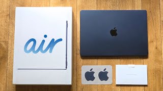 M3 Macbook Air 🌑MIDNIGHT BLUE🌑 Unboxing [upl. by Allyson]