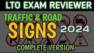 2024 LTO TRAFFIC AND ROAD SIGNS EXAM REVIEWER TAGALOG FULL VERSION [upl. by Eirellav]