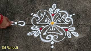 2 min Rangoli Designs🌻 3 dots Small Muggulu🌻Chinna Muggulu 🌻Daily Rangoli🌻Side Border Rangoli Design [upl. by Tam793]