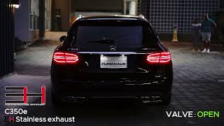 Benz C350e W205 estate installed EH Performance exhaust [upl. by Solracesoj]