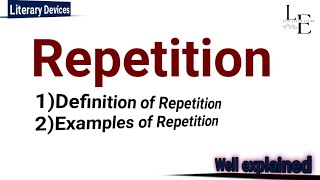 RepetitionDefinitionShortamp Presice🔥figureofspeech literarydevicesrepetition [upl. by Vala145]