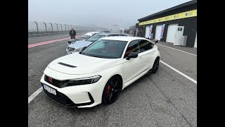 Taking the family Civic Type R to the track almost gives daddy a heart attack at Gelleråsen Arena [upl. by Rabkin]