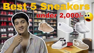 Best 5 sneakers for men  Under 2000  Sneakers for men  2024 [upl. by Drucill]