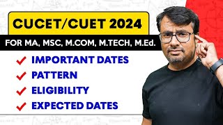 CUET CUCET 2024 Official syllabus exam pattern latest news Full details on DU JNU BHU entrance [upl. by Shien168]