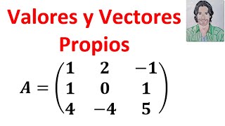 VALORES y VECTORES propios de una matriz 3x3 ejercicios resueltos  EIGENVALOR y EIGENVECTOR [upl. by Johannes]