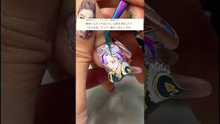 リクエストネイル🥂プレインシートの貼り方よかったら参考にしてみてね☺️ ネイル nails キャラネイル nailart 痛ネイル [upl. by Gorman]