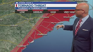 Thursdays severe weather outlook [upl. by Anai]